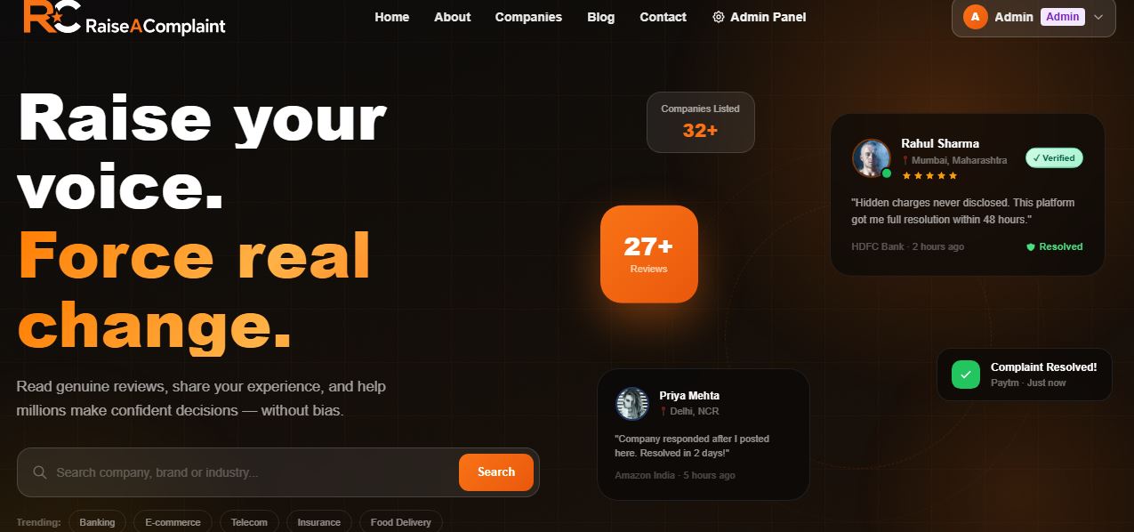 How to Sign Up on RaiseAComplaint and Create Your Account